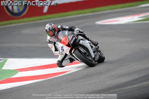 2010-05-08 Monza 0670 - La Roggia - Supersport - Free Practice - Alexander Lundh - Honda CBR600RR